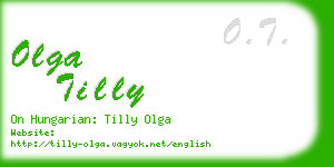 olga tilly business card